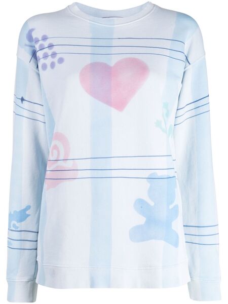  Collina Strada Sudadera Con Estampado Gráfico - Azul 