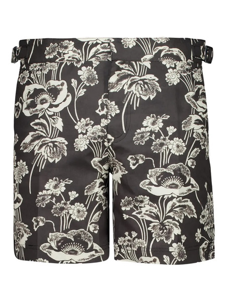  Commas Bañador Con Estampado Floral - Negro 