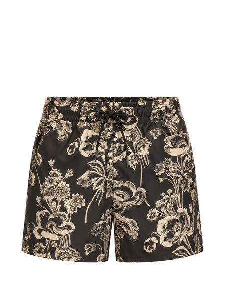  Commas Bañador Con Estampado Floral - Negro 