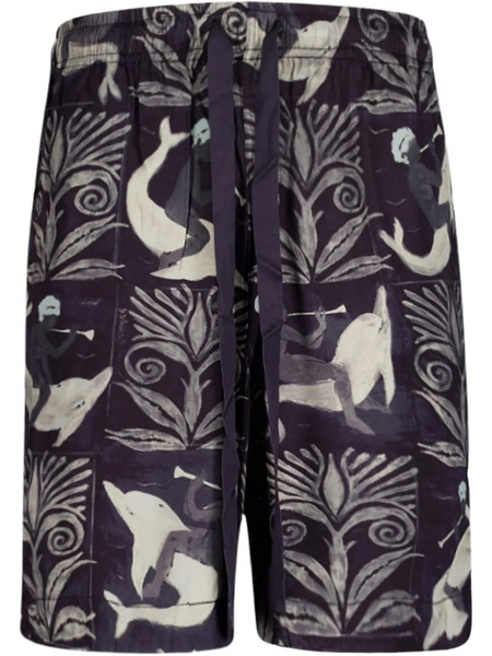  Commas Bermudas Con Estampado Gráfico - Negro 