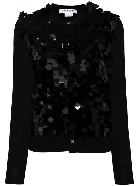  Comme Des Garçons Comme Des Garçons Cárdigan Con Lentejuelas - Negro 
