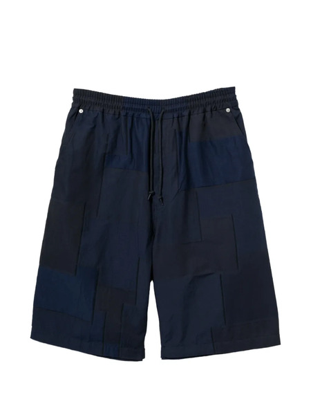  Comme Des Garçons Homme Bermudas Con Diseño Patchwork - Azul 