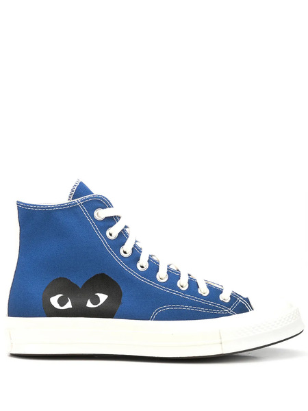  Comme Des Garçons Play X Converse Zapatillas Altas Con Logo En Forma De Corazón De Comme Des Garçons X Converse - Azul 