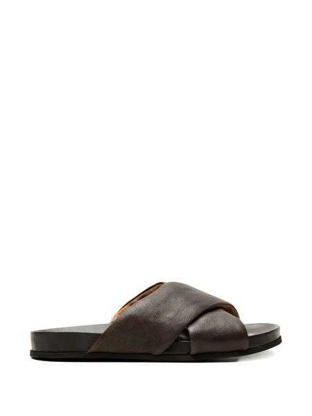  Common Projects Sandalias De Piel Planas - Marrón 