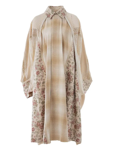  Communs Abrigo Con Estampado Floral - Neutro 