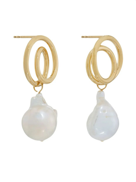  Completedworks Pendientes Con Perla Barroca - Dorado 
