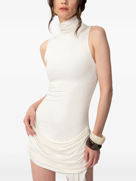  Concepto Noe Ruched Draped Mini Dress - Neutro 