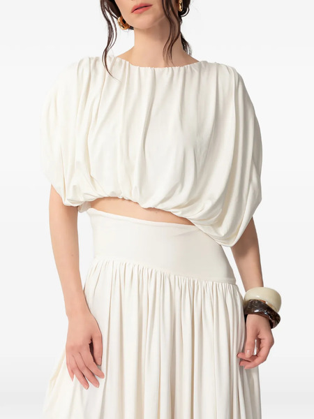  Concepto Vela Cropped Gathered Top - Neutro 