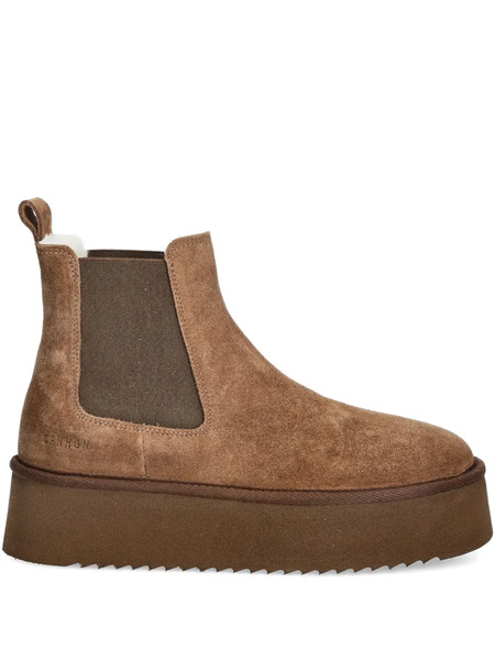  Copenhagen Botas Chelsea Con Plataforma - Marrón 