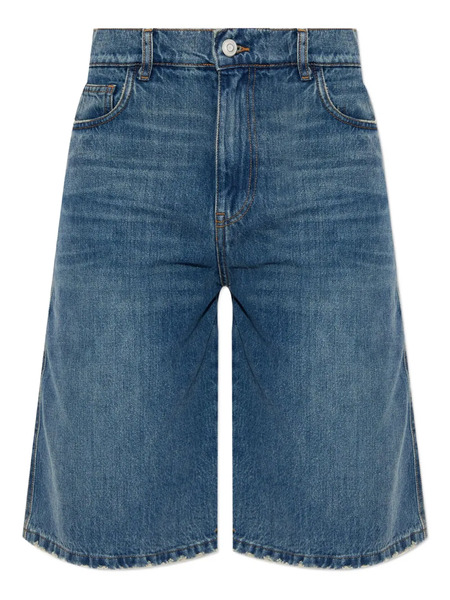  Coperni Bermudas Con Cinturón Del Logo - Azul 