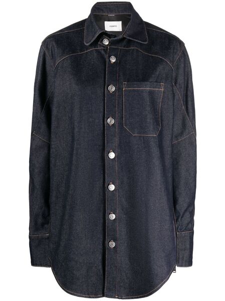  Coperni Camisa Moto Vaquera Oversize - Azul 