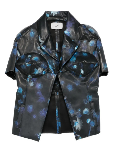  Coperni Chaqueta Con Estampado Floral - Negro 