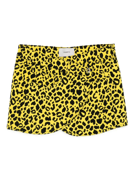  Coperni Falda Con Estampado De Leopardo - Negro 