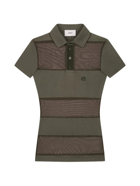  Coperni Polo A Rayas Con Botones - Verde 