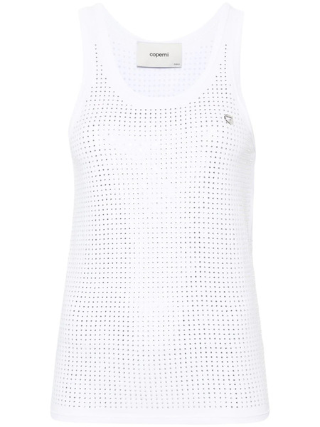  Coperni Top Con Apliques De Strass - Blanco 