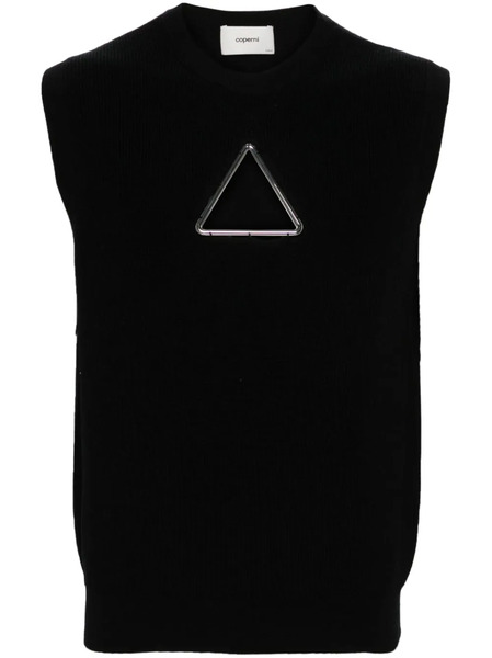  Coperni Top De Punto Triangular Sin Mangas - Negro 