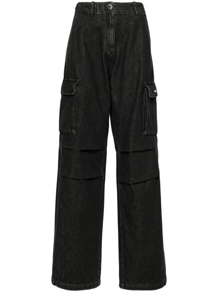 Coperni Vaqueros Anchos De Talle Medio - Negro 