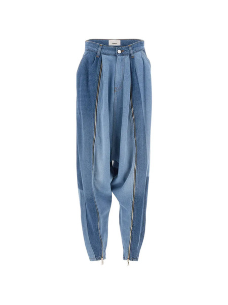  Coperni Vaqueros Sarouel Con Diseño Patchwork - Azul 