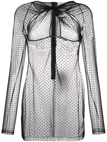  Coperni Vestido De Noche De Malla - Negro 