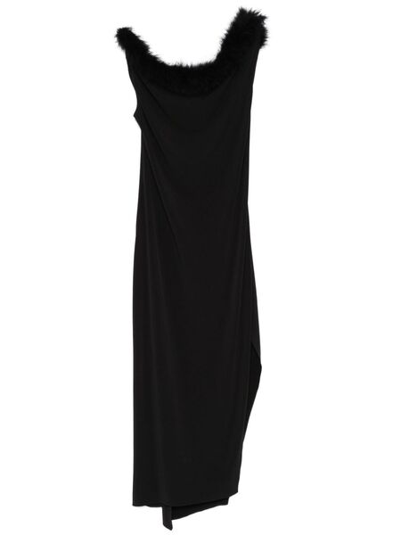  Coperni Vestido Largo Boa - Negro 