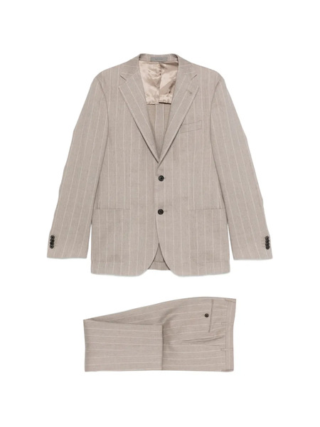  Corneliani Blazer A Rayas - Neutro 