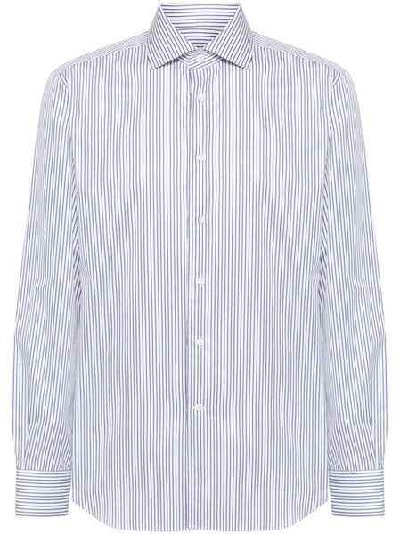  Corneliani Camisa A Rayas - Blanco 