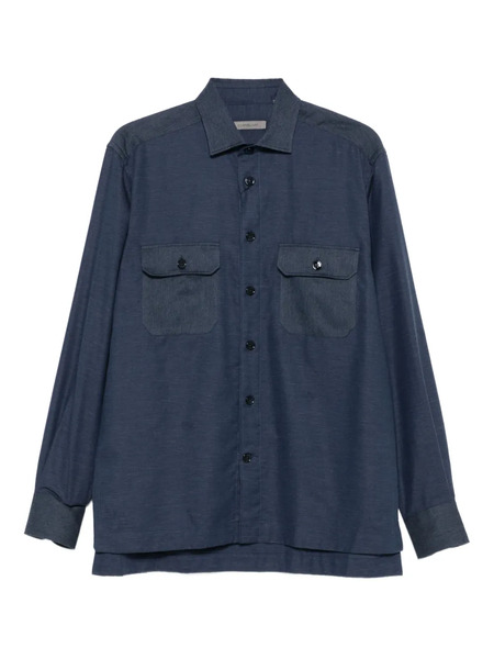  Corneliani Camisa Con Bolsillo - Azul 