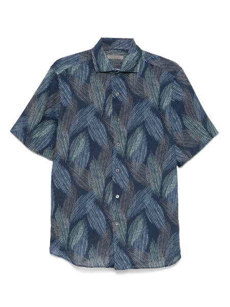  Corneliani Camisa De Lino - Azul 