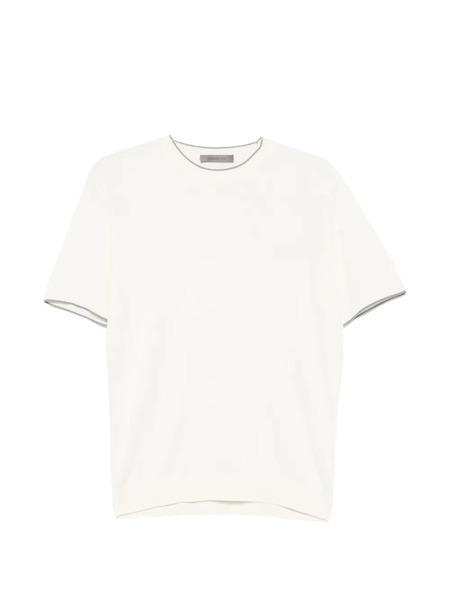  Corneliani Camiseta Con Ribete En Contraste - Neutro 