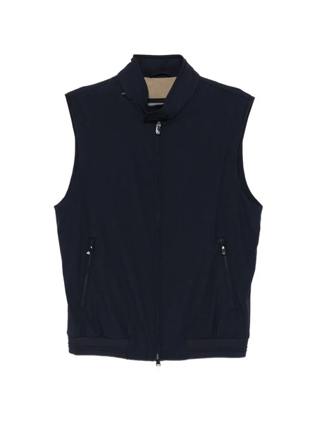  Corneliani Chaleco Sin Mangas Con Cremallera - Azul 