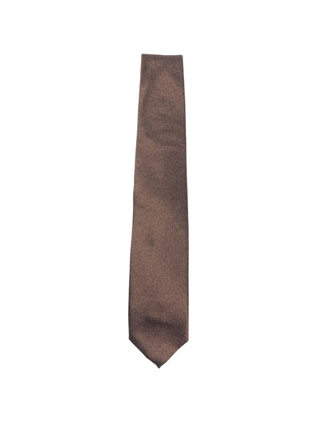  Corneliani Corbata Con Extremo En Punta - Marrón 