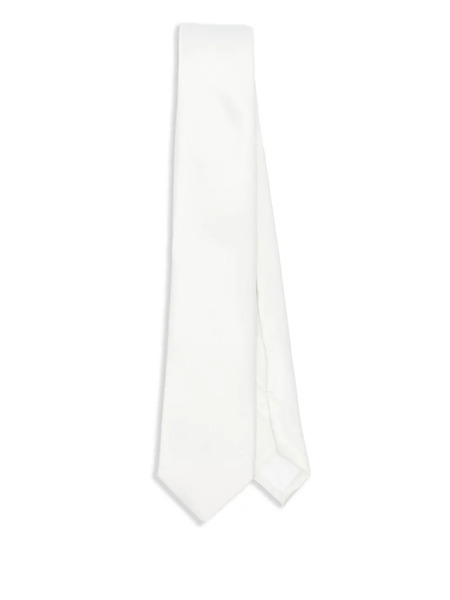  Corneliani Corbata De Satén - Blanco 