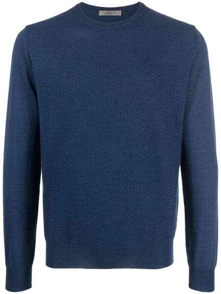  Corneliani Jersey Con Cuello Redondo - Azul 