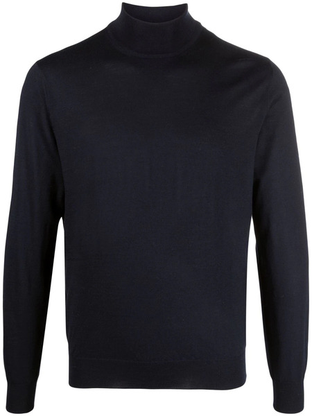  Corneliani Jersey Con Cuello Vuelto - Azul 