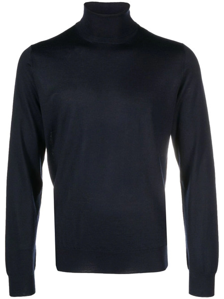  Corneliani Jersey Con Cuello Vuelto - Azul 