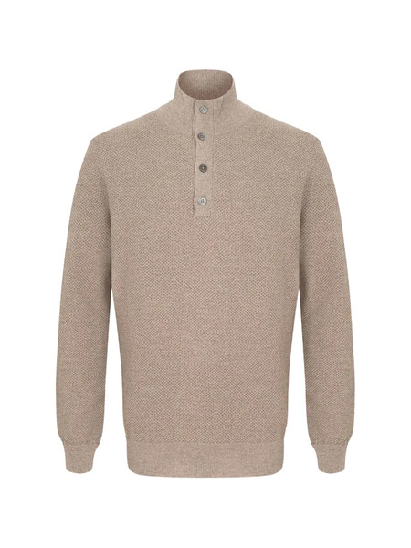  Corneliani Jersey De Punto Con Botones - Neutro 
