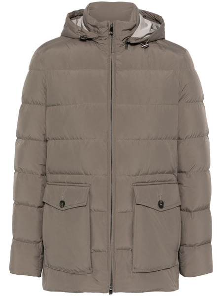  Corneliani Plumífero Con Capucha - Neutro 