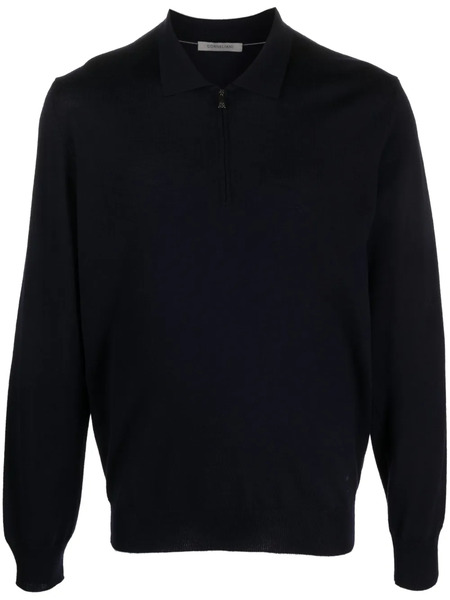  Corneliani Polo Con Cremallera - Azul 