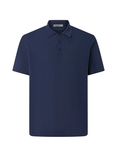  Corneliani Polo De Punto Fino - Azul 