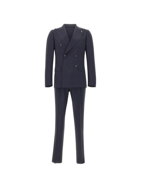  Corneliani Traje Con Doble Botonadura - Azul 