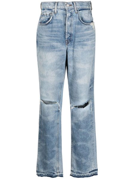  Cotton Citizen Vaqueros Kate Rectos Rasgados - Azul 