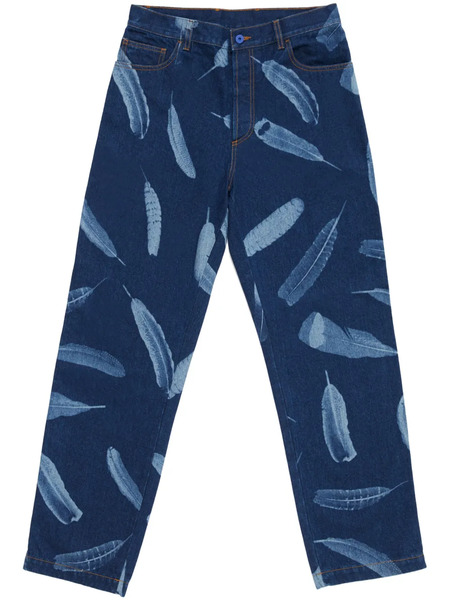  County Of Milan Vaqueros Feathers Rectos - Azul 