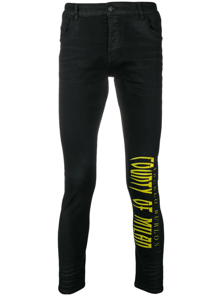  County Of Milan Vaqueros Pitillo Con Logo - Negro 