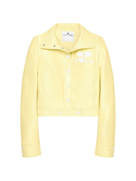  Courrèges Chaqueta Corta Con Efecto Vinilo - Amarillo 