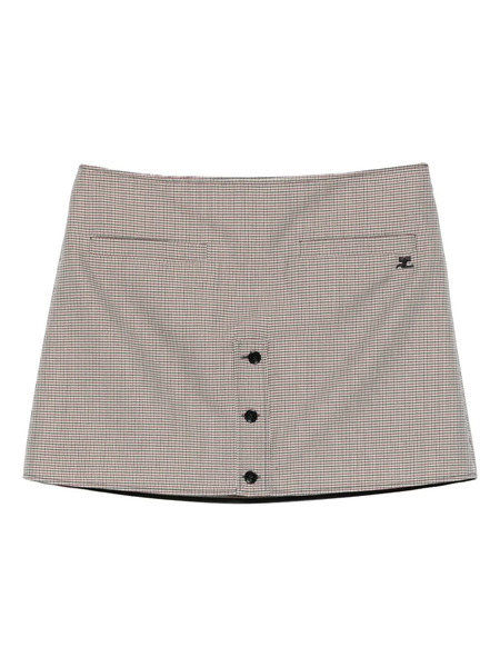  Courrèges Falda Con Botones - Neutro 