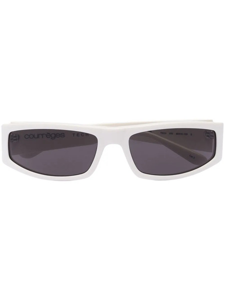  Courrèges Gafas De Sol Techno Con Montura Rectangular - Blanco 