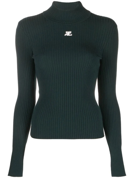  Courrèges Jersey Con Parche Del Logo - Verde 