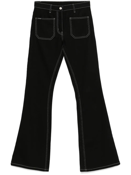  Courrèges Vaqueros Bootcut Con Costuras - Negro 