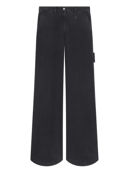  Courrèges Vaqueros Estilo Baggy - Negro 
