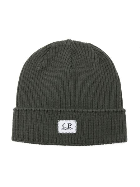  C.p. Company Kids Gorro Con Parche Del Logo - Gris 
